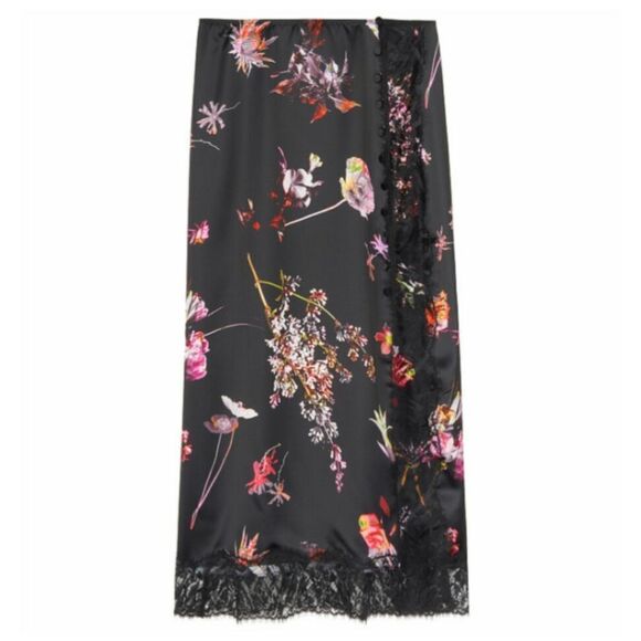Victoria Secrets Satin Floral Print Skirt - Picture 3 of 8